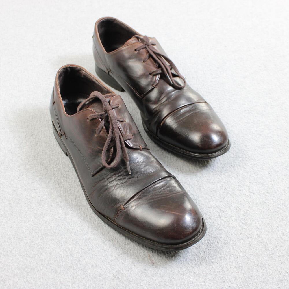 John Varvatos USA Shoes Mens 10.5 Brown Leather Oxford Dress Heritage Academia